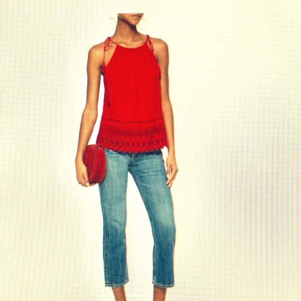 Alice & Olivia Lace-trimmed Camisole Tank Top